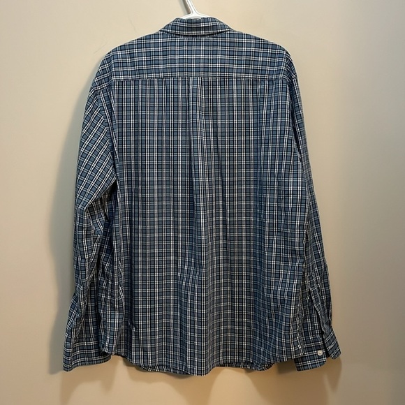 DOCKERS Classic Button Down Shirt Blue plaid Long sleeve Mens XL - Picture 5 of 9